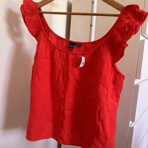 Red Ruffle Tank Top